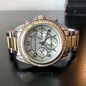 Michael Kors Women’s Two-Tone Diamond Accent Watch
